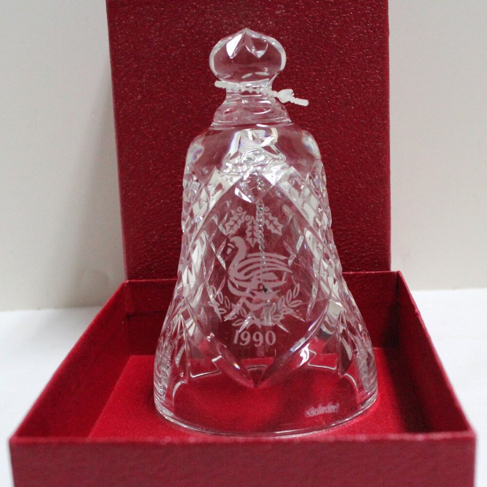 1990 Vintage Waterford Crystal Bell Seven Swans Swimming of 12 Days of Christmas